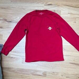 Vineyard Vines Kids Bright Red Long Sleeve Tee